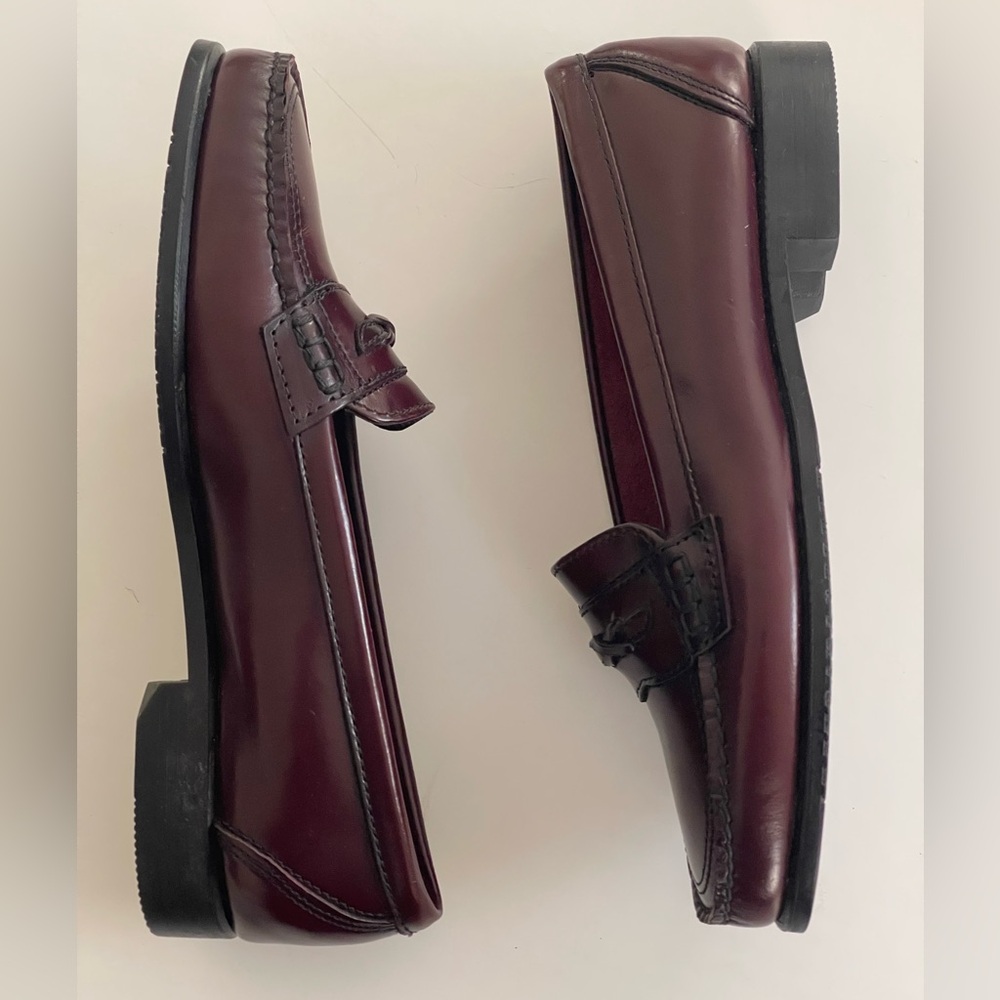 Bass Women's Burgundy Penny Loafers - Picture 6 of 12